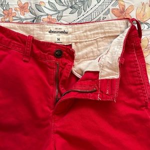 ABERCROMBIE KIDS Red Twill Shorts - Size 14